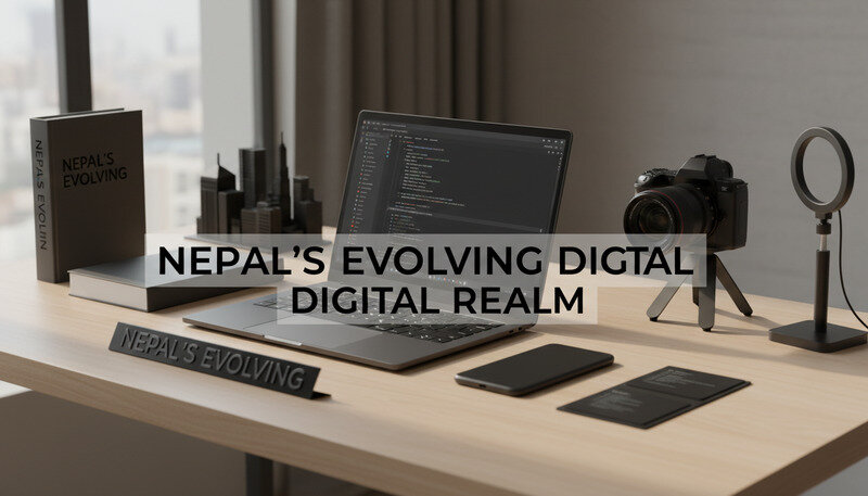 Professional real estate photography setup with camera and lighting