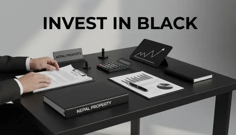 Professional examining property documents and legal paperwork for Nepal real estate investment