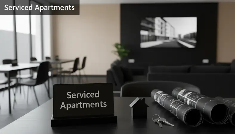 Modern student accommodation building with study areas and common spaces