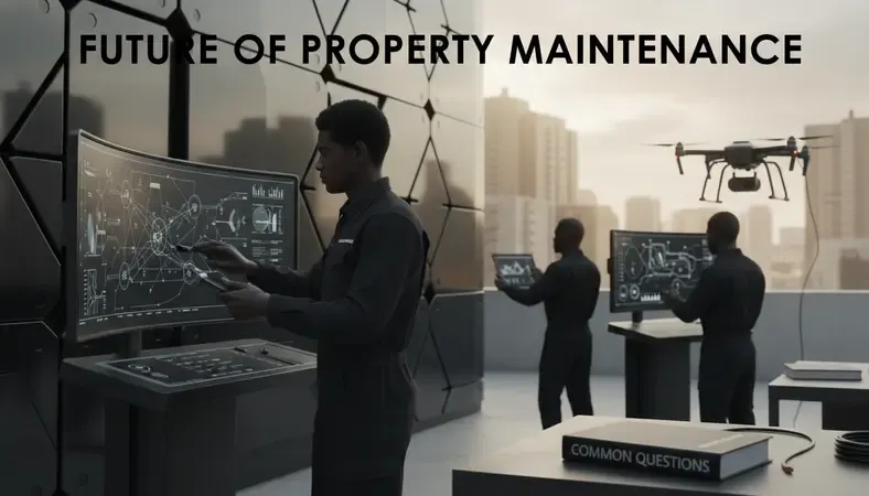 Property maintenance team working on building repairs and improvements